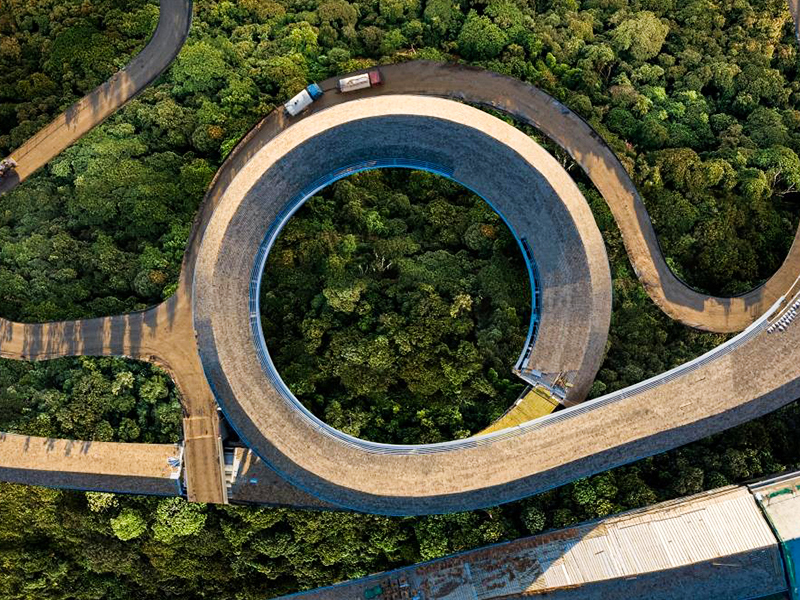 Træsolsejl og tilhørende værker til Beijing Winter Olympics Luge Center